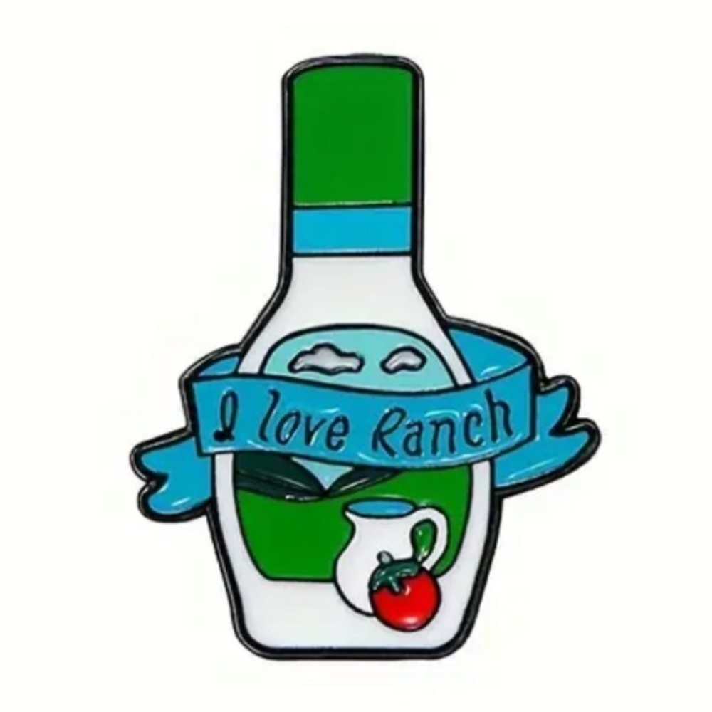 3/$25 Bottle of Ranch Dressing Pin “I Love Ranch” Hidden Valley Unisex